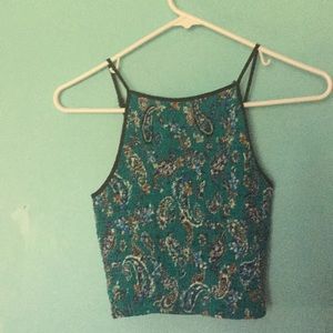 Cute teal crop top